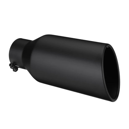 Universal Exhaust Tip 3inch Inlet 5inch Outlet 12inch Length Tailpipe Anti-Corrosive Car Straight Exhaust Tail Throat Tail Pipe