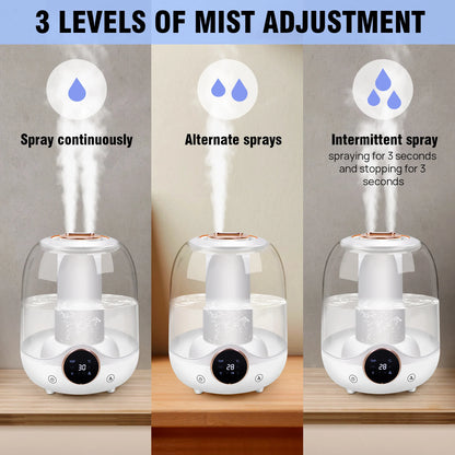 3L Air Humidifier, Home Humidifier Essential oil Diffuser,Cool Mist Humidifier for Home Office,Auto-off, 7 Color Night Lights