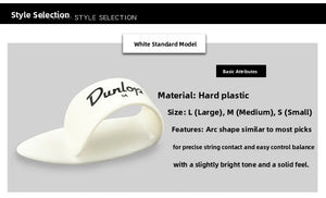 Dunlop Guitar Thumb Pi Middle Finger Thumb Ring L M S Finger Pi Guitar Accories Music Instrument Supplies