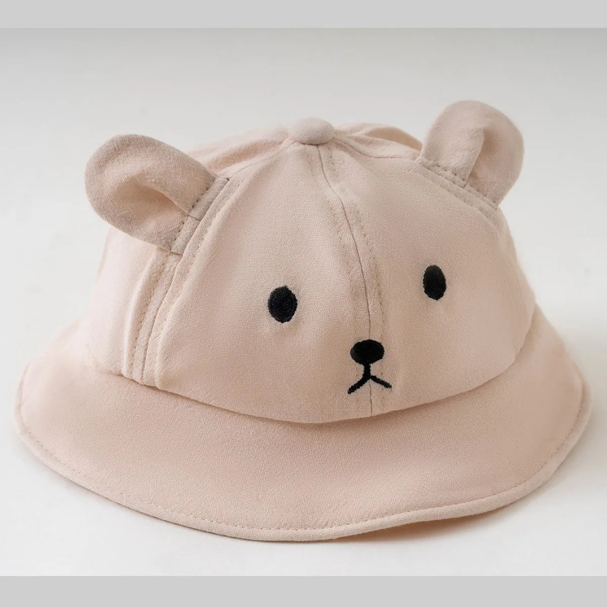 Cute Bear Baby Bucket Hat With Ears Boy Girl Cotton Kids Sun Hat Outdoor Summer Child Panama Cap