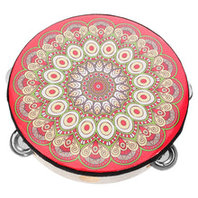 Load image into Gallery viewer, Single Row Hand Drum Tambourine Musical Instrument Adult Percussion Drums Professional Stage Dance Steel Wood Bohemian Kids
