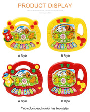 Load image into Gallery viewer, Kids Cartoon Piano Keyboard Game with Animal Sounds Flashing Light Music Baby Instrument Music Toys Educational Toys Kids Gifts

