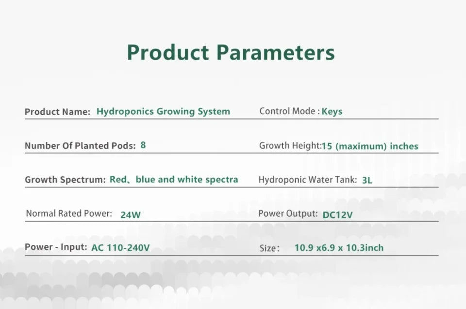 Plant Hydroponic Machine with Lifting Rod Planting Vegetables Intelligent Flowerpot Household LED Lights Hydroponic System