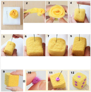 40/25/10 Colors Set Needle Felting Kit Wool Roving Needle Felting Starter Kit Wool Felt Tools with Felting Tool