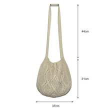 Load image into Gallery viewer, Wool Knitted Shoulder Shopping Bag for Women Vintage Cotton Cloth Girls Tote Shopper Bag Large Female Handbag Crochet Bag

