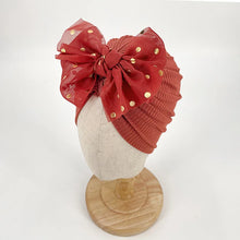 Load image into Gallery viewer, Lovely Shiny Bowknot Baby Hat Cute Solid Color Baby Girls Boys Hat Turban Soft Newborn Infant Cap Beanies Head Wraps
