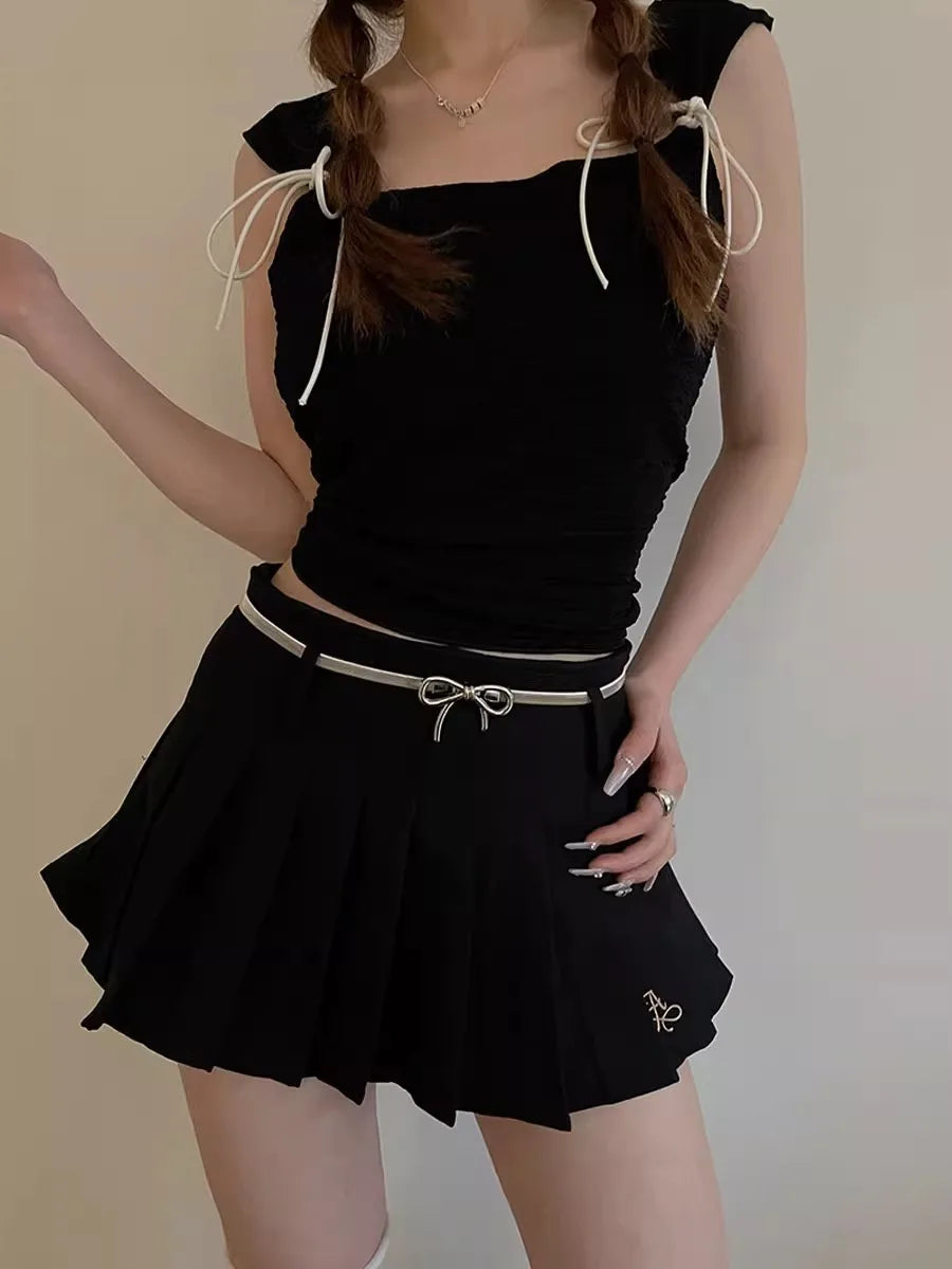 Bow Belt For Women Elastic Waistband With A Slimming Effect Suitable For Skirts And Suits Simple Metal Belt