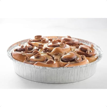 60 Pack 7Inch Round Aluminum Pans Disposable with Plastic Dome Lids Tin Foil Pans for Roasting Meal Prep toGo Containers Silver