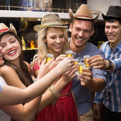 24 Mini Boot Shot Glasses 1 oz Reusable and Disposable Clear Plastic Shot Cups for Cowboy Cowgirl Themed Parties Decorations an