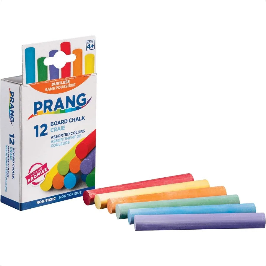 Board Chalk Assorted Colors 12 Count