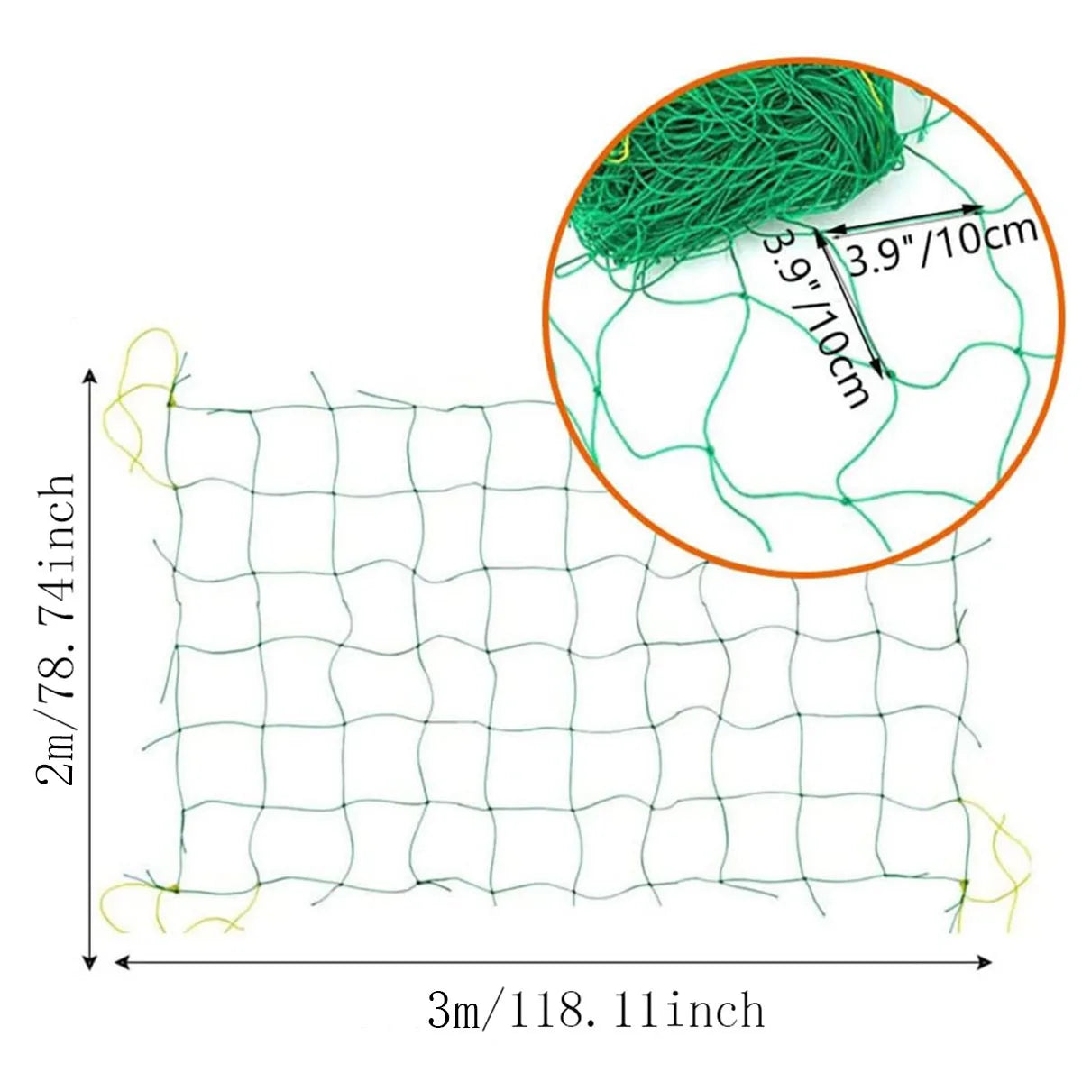 1 package Garden Grid Net for Climbing, Plant Climbing Vine Net, Green Garden Square Grid