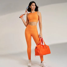 Load image into Gallery viewer, Yoga Clothing Set Women&#39;s High Waisted Leggings and Top Two Piece Seamless Fitness Exercise Clothing Fitness Workout Underwear
