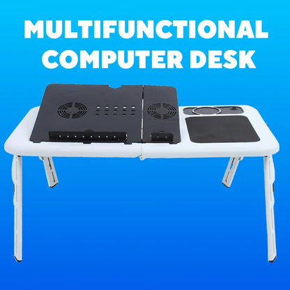 Laptop Notebook PC Folding Portable Car Bed Sofa Desk Stand Table Tray Cool Fan