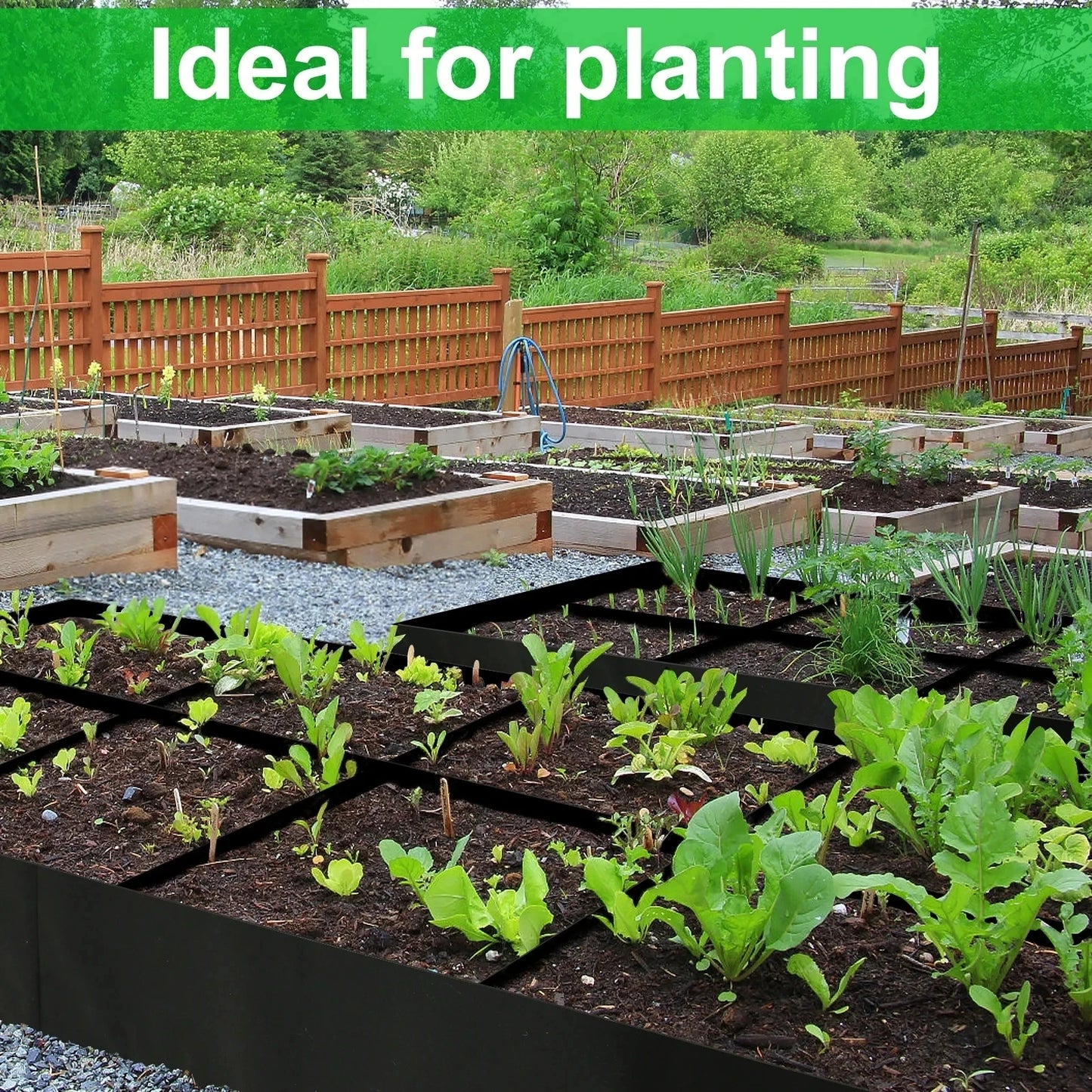 New 4/8 Grids Garden Raised Planting Bed Fabric Raised Garden Bed Square Felt Garden Flower Grow Bag Vegetable Planter Pot