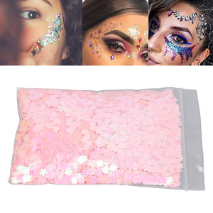 Nail Art Glitter Flakes Cherry Shape Sparkling Manicure Decoration Sequins for Nail Shop Pink 50g