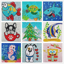 Load image into Gallery viewer, DIY Diamond Painting by Number Kits for Kids Cartoon Animal Picture Crystal Rhinestone Diamond Embroidery for Children Gifts
