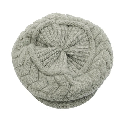 Winter Women Hat Wide Brim Keep Warm Cap Knitted Hats Female Soft High Elastic Warm Caps Beanies Girl Cap Solid Color 2023 New