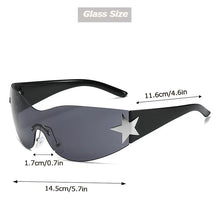 Load image into Gallery viewer, Fashion Sunglasses for Women Men Trendy Shield Wrap Around Sunglasses Oversized Fashion Frameless Sun Glasses
