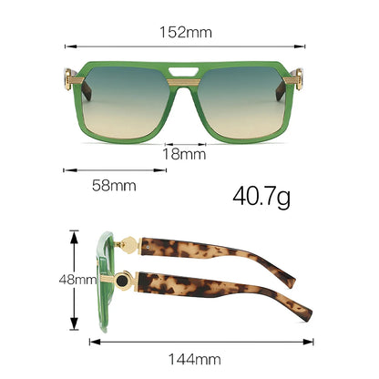 2025 Sunglasses for Women Fashionable Square Frame Glasses with Golden Decorative Legs and Exquisite Design for Women Glasses