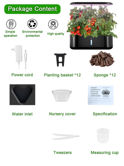 Intelligent Hydroponic Growing System Indoor Planting Machine Garden Plant Vegetable Planter Pot Automatic Timer LED Growth Lamp
