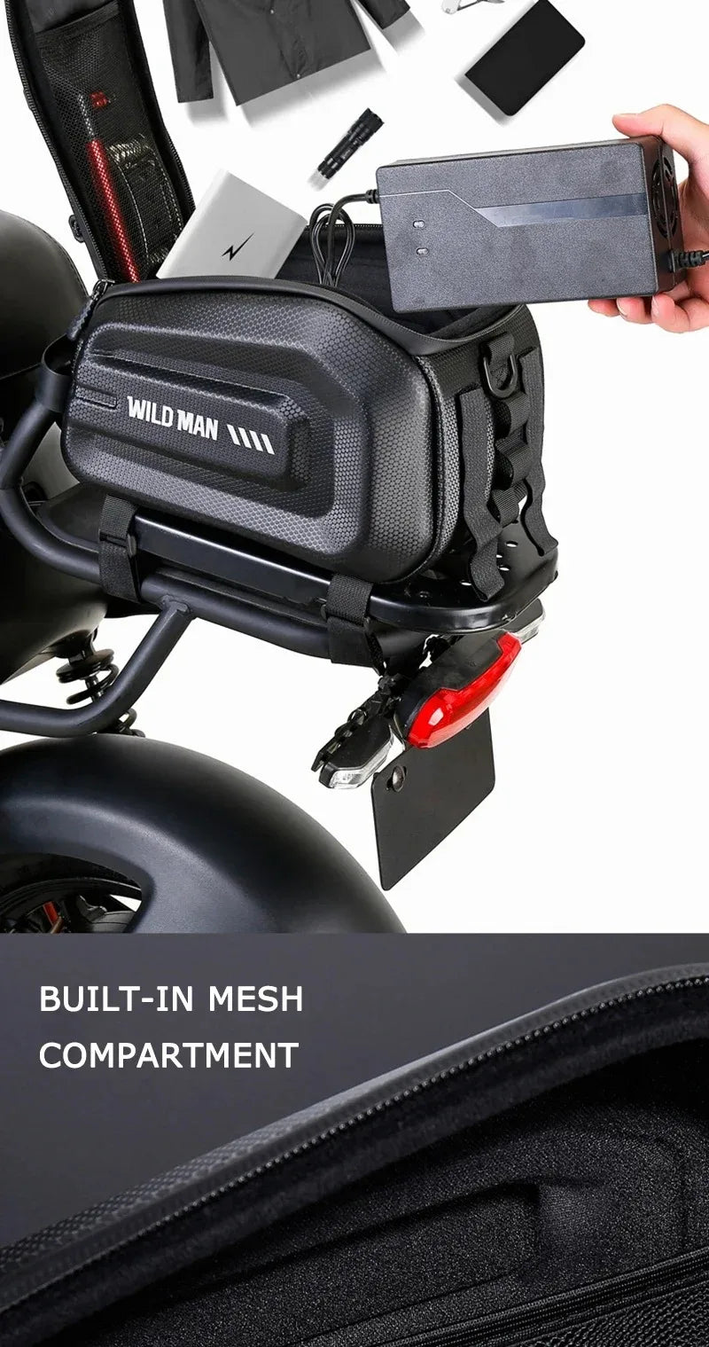 4L Multifunctional Bicycle Rear Seat Bag Waterproof Cycling Bike Rack Trunk Cargo Bag Pannier Bag Handbag Shoulder Bag