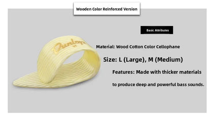 Dunlop Guitar Thumb Pi Middle Finger Thumb Ring L M S Finger Pi Guitar Accories Music Instrument Supplies