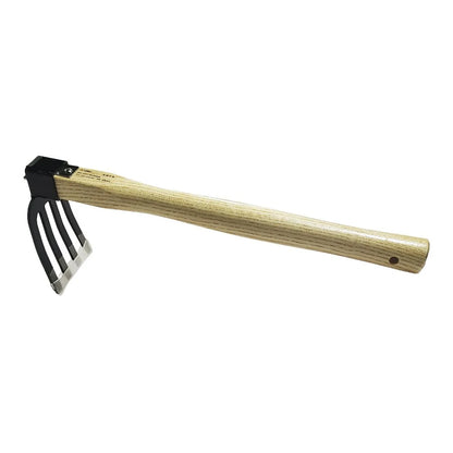 Garden Hand Rake Tool with Wooden Handle Dual-purpose Hoe Garden Hand Hoe & Tiller for Digging Weeding Gardening and Cultivating