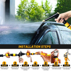 Garden Hose Nozzle With 3 Patterns Watering Lawn Water Gun Farming Supplies Car Wash High Pressure Products Gadgets Pistol Guns