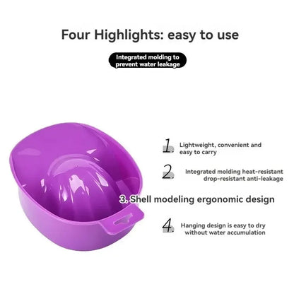 Nail Soak Hand Bowl Soften Dead Skin Nail Care Tools Clean Nails Hand Care with Nail Remover Nail Remover Nail Bowl