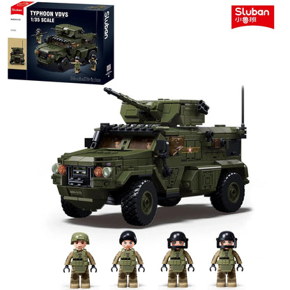 519PCS Typhoon VDVS Assault Armored Vehicle Building Blocks Model with Mini Figures Creative Play Toy Gift for Kids Collectors