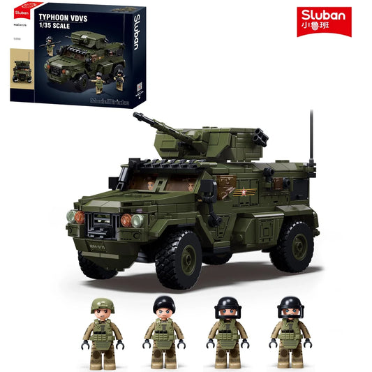519PCS Typhoon VDVS Assault Armored Vehicle Building Blocks Model with Mini Figures Creative Play Toy Gift for Kids Collectors