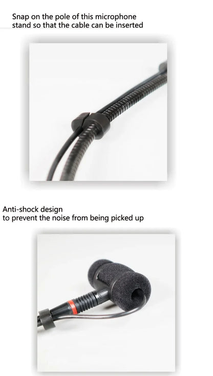 Instrument Microphone Clip Clamp for Violin Mandolin Cello and Wooden Guitar, Mic Stand Rackmount