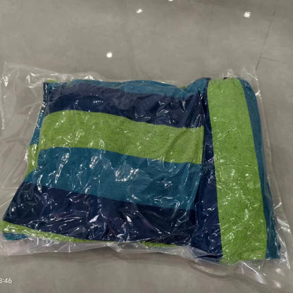 Camping Hammock Portable Hammock with 2 Pcs Cushion 2 Tie Straps Colorful Stripe Cloth Hammock for Indoor Outdoor Tumbona Jardin