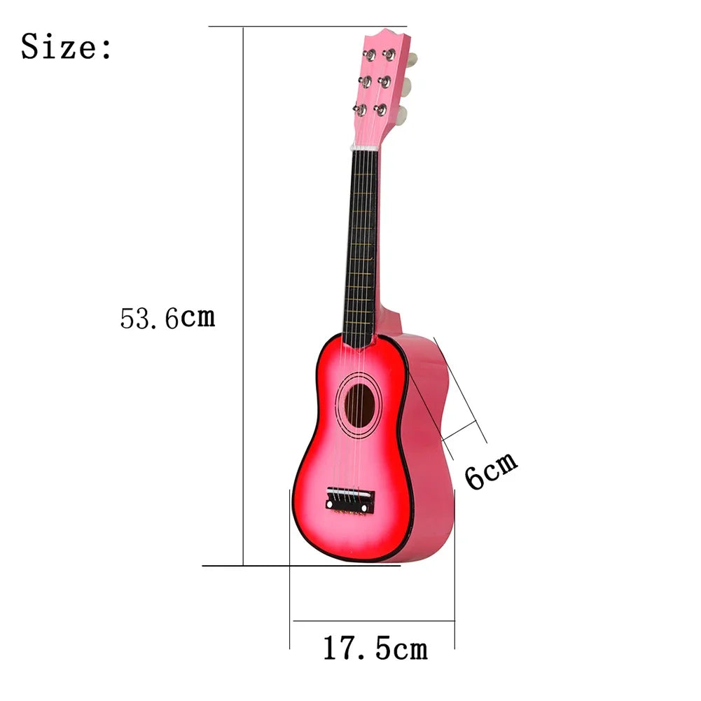 Basswood Guitar Ukulele 6 Strings Musical Instruments Kids Playing Educational Toys Gift for Beginner Music Lover