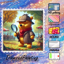 Load image into Gallery viewer, 1 Piece-5D-DIY--Diamond Painting Set-Detective, Bear-Diamond Art-Mosaic-Home Decoration-Best Gift for Friends
