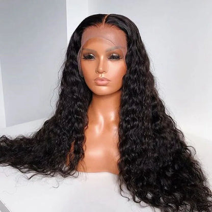 Long 180DensitySoft 26Inch Glueless Natural Black Kinky Curly Lace Front Wig For Women With Baby Hair Synthetic Preplucked Daily