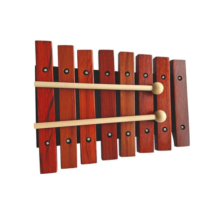 8 Notes Wooden Xylophone Musical Instrument with 2 Wooden Mallets Birch Pine Wooden Small Xylophone Percussion Instrument