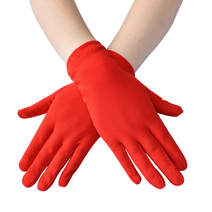 Women Fashion Gloves for Spring Summer Sunscreen Female Thin Solid Color Ceremonial Performance Dance Breathable Driving Gloves