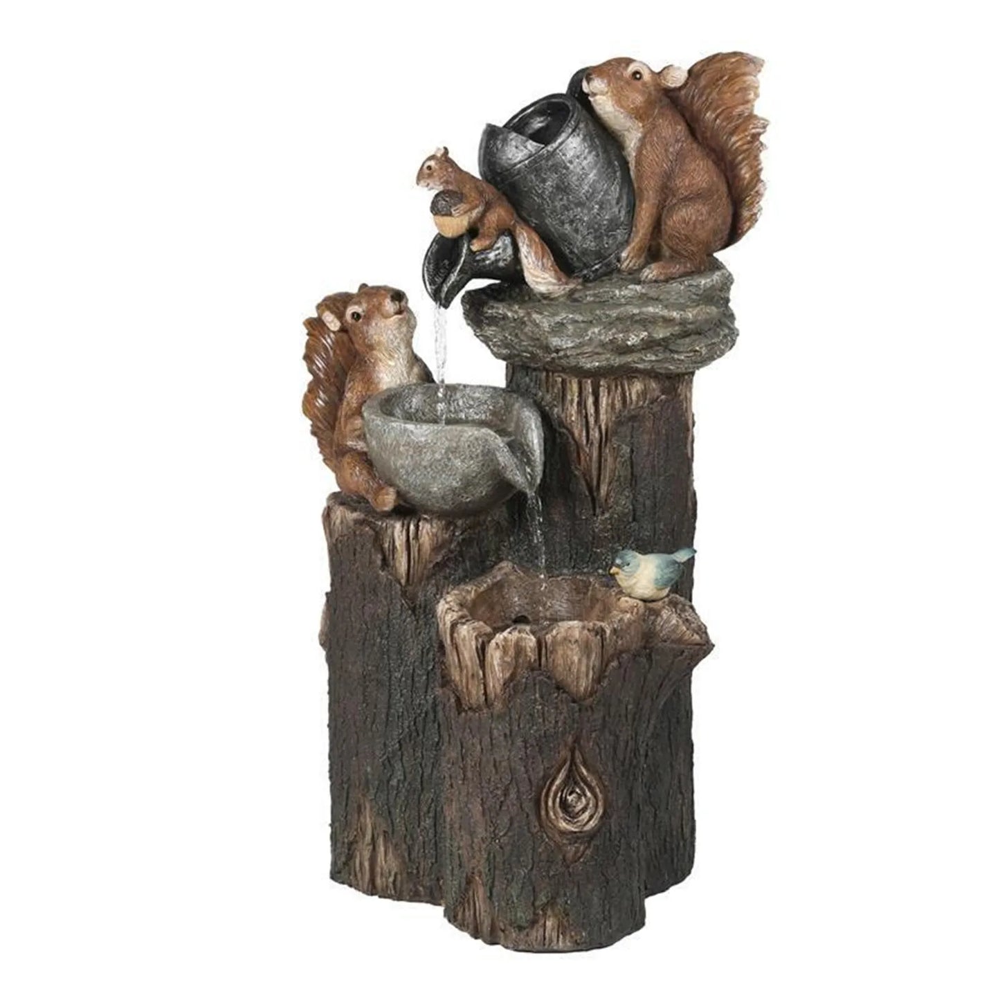 Garden Squirrel Figurine, Garden Decor for Outside Statues, Squirrel Figurine Decor for Patio Lawn Yard Porch Pond Deck Garden