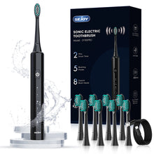 Load image into Gallery viewer, Electric Toothbrush Rechargeable With 8PCS Replacement Head Smart Timing Tooth Brush 5 Modes Teeth Clean Whitening Sonic Toothb
