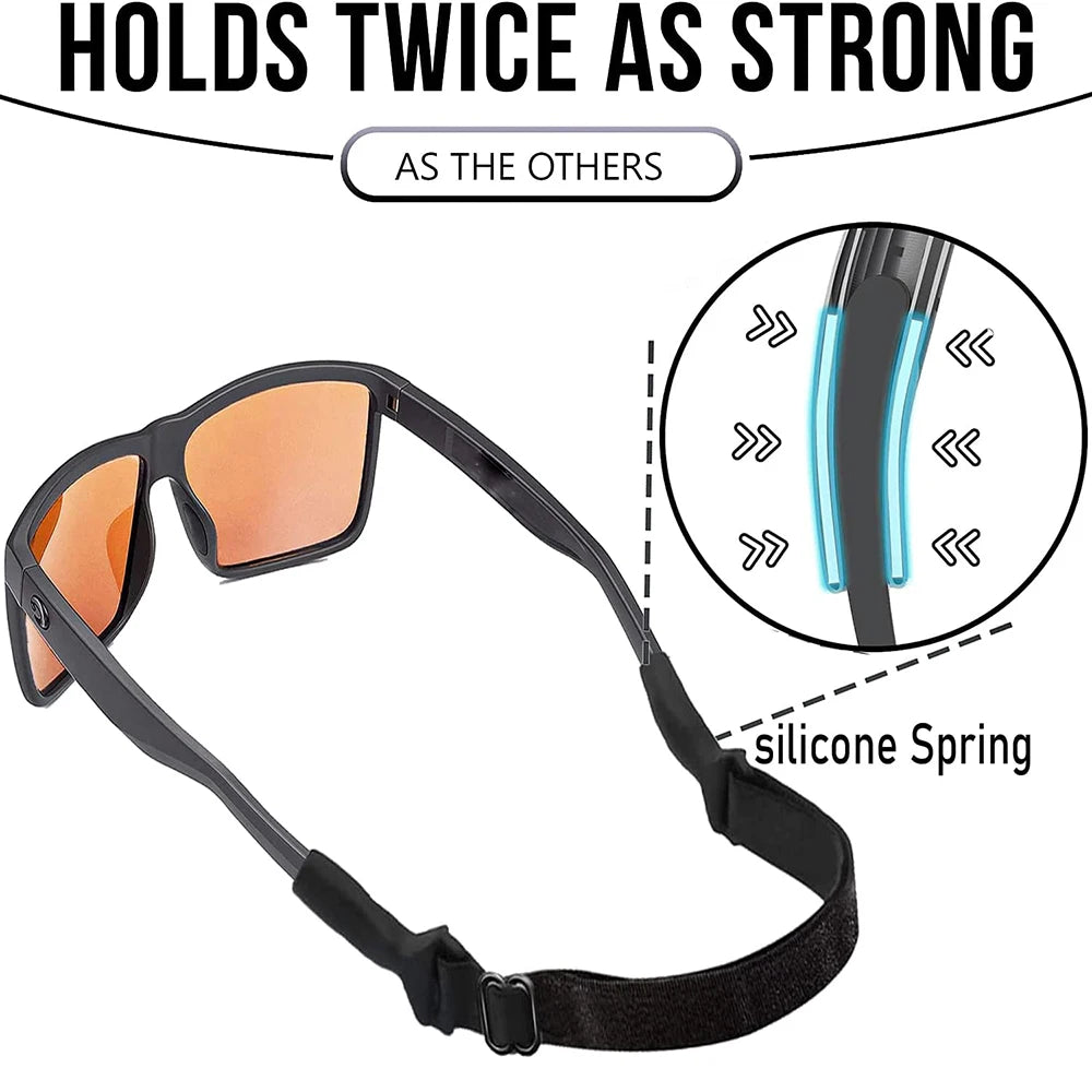 Sports Glasses Strap for Kids & Adults, 4pcs Adjustable No Tail Eyeglass Straps, Universal Fit Rope Eyewear Retainer