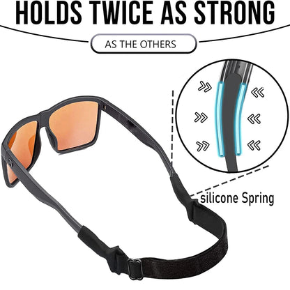 Sports Glasses Strap for Kids & Adults, 4pcs Adjustable No Tail Eyeglass Straps, Universal Fit Rope Eyewear Retainer