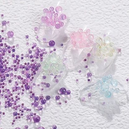 Nails Art Bubble Rhinestones Purple Yellow Pink Accessories Acrylic 3d Epoxy Resin Parts 1 Box Material Charms Wholesale