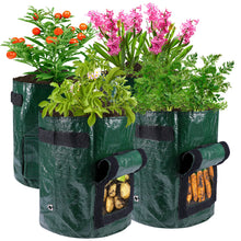Load image into Gallery viewer, Potatoes Grow Bags 3/5/10 Gallon Gardening Plant Growing Bags for Potato Tomato Carrot &amp; Other Vegetable Planter Container
