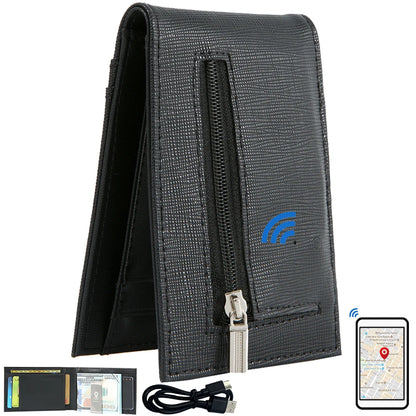 Wallet GPS Card Holder Wallet for Men Smart Card Holder  Wallet for Men With Tracking Device  FindMy for Android, Best Men  Gift