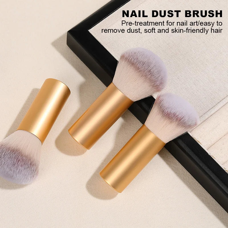 Nails Brush 3.15CM 3.6CM Popular Round Small Flower Nail Paint Gel Make Up Dust Cleaning Nail Art Dust Powder Remover Dust Brush