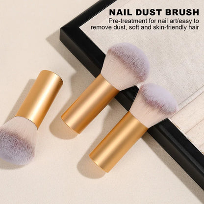 Nails Brush 3.15CM 3.6CM Popular Round Small Flower Nail Paint Gel Make Up Dust Cleaning Nail Art Dust Powder Remover Dust Brush