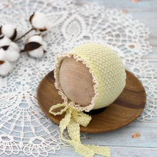 Load image into Gallery viewer, Baby Photo Cute Hat Newborn Photography Props Baby Costume Waffle Lace Tie Single Hat Fotografia Acessorios Girls Photo Props
