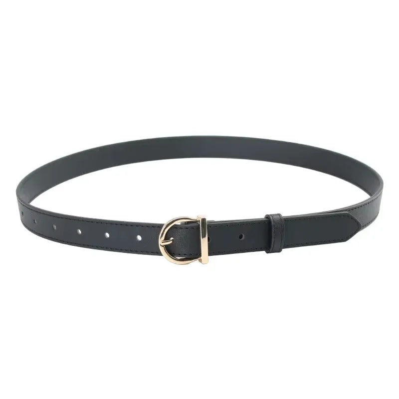 Women's Belt Fashion Pin Buckle Thin Belt Genuine Luxury Soft Belt Women With Cargo Pants Jeans Windproof Belt Pu Leather Belt