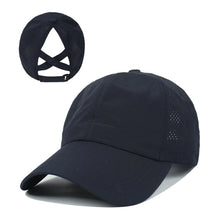Load image into Gallery viewer, Baseball Caps For Women Hats New Breathable Mesh Sun Visor Hats Female Summer European Outdoor Sports Criss Cross Ponytail Hat
